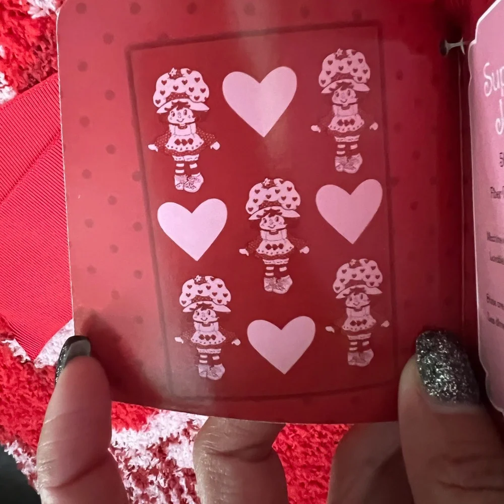 Strawberry shortcake Red and Pink Heart Blanket